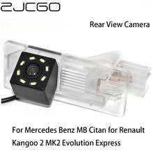 Zjcgo hd ccd retrovisor do carro reverso back up câmera de estacionamento para mercedes benz mb citan para renault kangoo 2 mk2 evolução express 2024 - compre barato