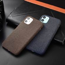 Pure Cloth Phone Case For iPhone 11 12 Pro X XS XR Xs Max Soft TPU Simple  Solid Color Back Cover For iPhone 6 6s 7 8 Plus 2024 - купить недорого