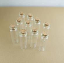 50cs/lote 15ml 22*70mm armazenamento mini garrafas de vidro com cortiça diy artesanato frascos minúsculos garrafas de vidro transparente presente de casamento 2024 - compre barato