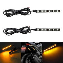 2Pcs Universal flowing water flicker LED motorcycle turn signal Indicator Blinker with sticker Amber light lamp led signal light 2024 - buy cheap