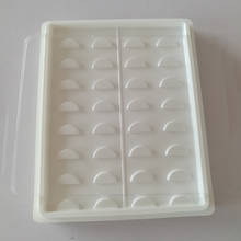 Pacote de plástico para cílios, 50 peças, 16 pares caixa de embalagem para cílios em branco tampa branca bandeja cílios diy caixa de embalagem macia 2024 - compre barato