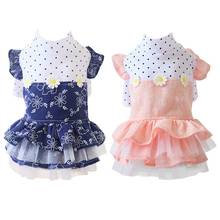 Summer Cute Lace Dog Puppy Dress Flower Pattern Skirts Puppy Cat Clothes Dress For Small/Medium Large Dog 2024 - buy cheap