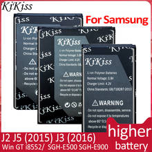 KiKiss EB-BG360CBE Battery For Samsung Galaxy J2 J5 2015 J3 2016 Core Prime SM G360 G361/SGH E500 E900 E350/s3600i G500 s5520 2024 - buy cheap