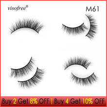 Visofree Eyelashes 3D Mink Lashes Wispy lashes Crisscross Mink Eyelashes Extension lashes Natural Long False Eyelashes Makeup 2024 - buy cheap