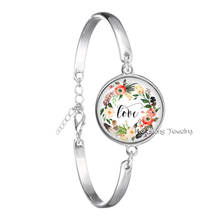 Vintage fe esperanza amor carta pulsera con estampado de vidrio 18mm cúpula Biblia verso brazalete para las mujeres niñas cita cristiana joyería regalos 2024 - compra barato