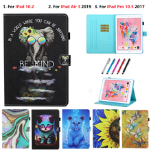 For iPad 10.2 Case Elephant Tiger Pattern Cover For iPad 8th 7th Generation Caqa For iPad Air 3 Case 10.5 Pro 10 5 Etui Kids Pen 2024 - buy cheap