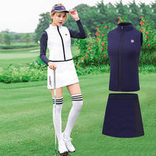 2020 PGM футболка для гольфа, юбка, костюмы, зима-осень, одежда для гольфа, для девушек, юбка для гольфа, для женщин + куртки, комплект спортивной одежды 2024 - купить недорого