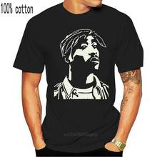 Tupac Face T-Shirt, Famous Face Design Hiphop King Embroidered Tee Top New Brand-Clothing T Shirts Hip-Hop Simple Splicing 2024 - buy cheap