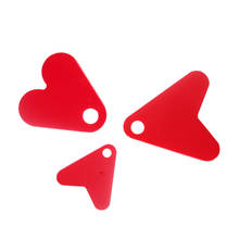 100 unids/lote de accesorios de lentejuelas en forma de corazón rojo de plástico para cebo, cuchara, señuelo de pesca, cola de gancho, accesorios de señuelo de pesca DIY 2024 - compra barato