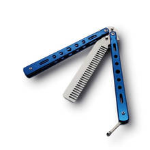 CSGO Butterfly Comb Stainless Steel Practice Butterfly Knife Practice Hair Comb Beauty Barber Tool Outdoor Camping Folding Comb 2024 - buy cheap