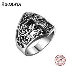 GOMAYA 316L Stainless Steel Cross Rings For Men Black Royal Flat Ring Personality Vintage Style Anniversary  Fashion Jewelry 2024 - buy cheap