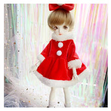 Doll clothes 1/6 BJD clothes Christmas costume Dress + hair clip for 1/6 BJD doll accessories clothes for dolls a suit 2024 - buy cheap