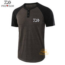 Daiwa-Camiseta de pesca a la moda para hombre, camiseta de manga corta con bloqueo de color, Camiseta de cuello redondo para deportes al aire libre y ocio de verano 2024 - compra barato
