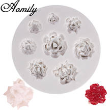Aomily 3D Rose Flower Shape Silicone Molds Cake Chocolate Mold Wedding Cake Decorating Tools Fondant Sugarcraft Soap Mould 2024 - buy cheap