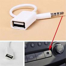 Car SUV MP3 AUX Audio Plug Connector aux кабел 3.5mm Jack Male to USB 2.0 Female Converter Cable Adapter Headphone Cable PVC 2024 - buy cheap