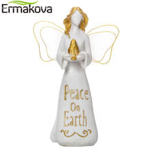 ERMAKOVA-estatuilla de Ángel de la paz, estatua de guardián, escultura Simple moderna, adorno pintado a mano, para decoración, regalo de escritorio 2024 - compra barato