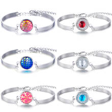 Octbyna-pulsera de Color plateado para mujer, brazalete con abalorios de cristal de escamas de pescado, joyería femenina 2024 - compra barato