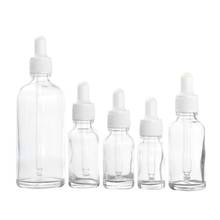 Small Clear glass dropper bottle 5ml 10ml 15ml 30ml clear glass bottle 1oz Essential oil bottle Serum Containers Vials 10pcs 2024 - buy cheap