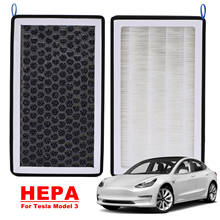 Воздушный фильтр пылесос с HEPA-фильтром с активированным углем для Tesla Model 3, сменные воздушные фильтры для салона, оптовая продажа 2024 - купить недорого
