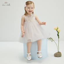 DB16922 dave bella summer baby girl's Chinese style floral mesh dress children fashion party dress kids infant lolita clothes 2024 - buy cheap