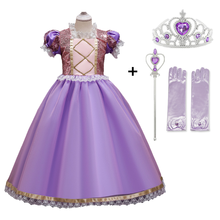 Vestido de princesa para niñas, disfraz de Halloween para niños de 4 a 10 años, vestido de fiesta de Carnaval de lujo, disfraz de lentejuelas 2024 - compra barato