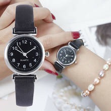 Классические женские часы, повседневные кварцевые часы с кожаным ремешком, круглые аналоговые часы, наручные часы 2024 - купить недорого