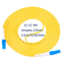 Cable de conexión de fibra óptica SM simplex, 2,0mm, monomodo LC/UPC-LC/UPC 1M 3M 5M, 20 unids/lote 2024 - compra barato