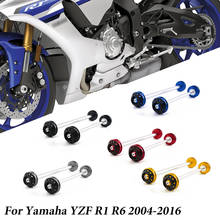 Deslizadores de choque de horquilla de eje delantero y trasero CNC, Protector de aluminio para Yamaha YZF R1 R6 2004-2016, accesorios de motocicleta 2024 - compra barato