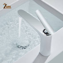 Zgrk torneira pia de banheiro moderna, misturador de latão, punho único, elegante, quente e fria 2024 - compre barato