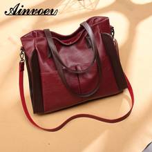 Ainvoev Large Capacity Shoulder Bag for Women Ladies Vintage PU Leather Casual Tote Bag Female Luxury Handbag Crossbody Bag 2024 - buy cheap