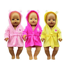 Novo roupão boneca roupas bebês nascidos caber 18 polegada 43cm boneca acessórios para o bebê festival presente 2024 - compre barato