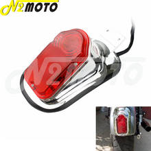 Luz trasera de freno cromada para motocicleta, 12V, señal de giro personalizada para Harley Softail Chopper Bobber Cafe Racer Quad ATV 2024 - compra barato