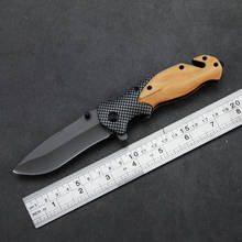 Folding Knife Tactical Pocket Knife Steel Wood Handle Survival Knives Outdoor Camping Hunting Fishing Rescue EDC Tools 2024 - buy cheap