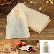 Bolsas de papel de filtro para té de hierbas, bolsitas vacías con cordón, 100 unidades 2024 - compra barato