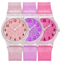 Hot Sale The New Transparent Glitter Plastic Strap The Dial Fashion Children's Watches Trend Kids Watches 2024 - buy cheap