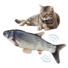 Pet Cat Toy Electric Catnip Fish USB Rechargeable Wagging Jump Fish Automatic Realistic Simulated Plush Fish Cat Kitten Chew Toy 2024 - buy cheap
