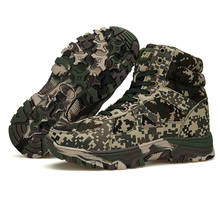 Sapatos masculinos de lona com cadarço, tênis antiderrapante de algodão para caminhada, com camuflagem tática, tamanhos 36-46 2024 - compre barato