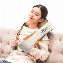 Almohada de masaje eléctrica en forma de U, masajeador Shiatsu para espalda, hombro, cuello, chal, calor infrarrojo, relajación para el hogar y el coche 2024 - compra barato