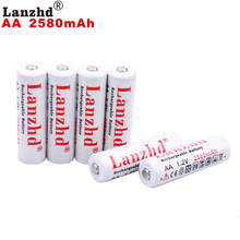 6 uds batería aa baterías recargables AA 1,2 V baterías AA 2580mAh 1,2 V NI-MH para linterna juguete baterías precalentadas AA 2024 - compra barato