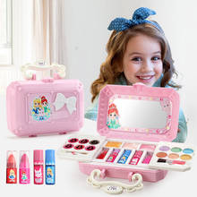 Girls Exquisite Princesses Interactive DIY Blusher Portable Makeup Toy Set Children Gift Lipstick Eyeshadow Pretend Play Brush 2024 - buy cheap