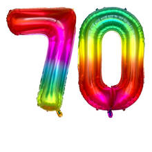 Globos de aluminio de números 70 para adultos, Globos de helio de números de oro rosa de 40 pulgadas, para fiesta de cumpleaños y aniversario, 2 piezas 2024 - compra barato