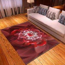 Pink 3D Flowers Printing Large Carpets for Living Room Bedroom Area Rug Kids Room play Carpet Anti-skid Hotel Hallway Stairs Mat 2024 - buy cheap