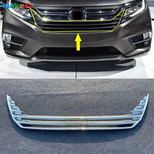 For Honda Odyssey 2018 2019 2020 Chrome Front Mesh Grille Grill Cover Trim Bonnet Molding Guard Protector Decoration Car Styling 2024 - buy cheap