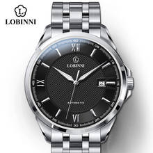 Lobinni Casual Men's Mechanical Movement Watch Automatic Men Wristwatch Luminous Stainless Steel Strap Waterproof Sapphire Clock 2024 - buy cheap
