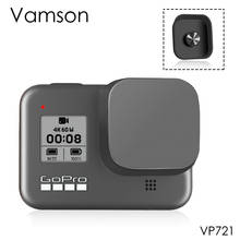 Acessórios da câmera dos esportes do tampão da lente de vamson é compatível com gopro hero 8 tampa protetora preta lente do silicone vp721 2024 - compre barato