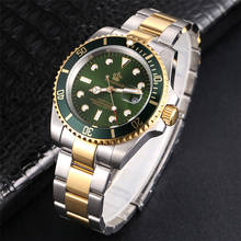Мужские часы 2020 Топ бренд Reginald часы мужские спортивные часы вращающийся ободок GMT сапфировое стекло Дата нержавеющая сталь Часы Подарки 2024 - купить недорого
