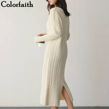 Colorfiath vestidos retos femininos, novos, em malha, elegante e casual dr6960, 2021 2024 - compre barato
