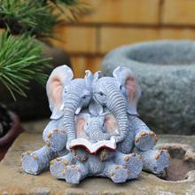Animal Collectible Figurines Study Elephant Statue Decorations for Home Miniature Desktop Living Room Decoration Accessories 2024 - buy cheap