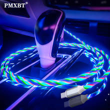 Glowing Cable USB Flow Light Cord LED lighting Data Cord For Micro usb Type C Fast Charger Cable For iphone 11 Sumsung S20 Kable 2024 - buy cheap
