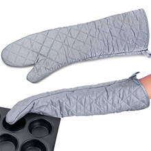 58cm Oven Gloves Long Oven Mitt Kitchen Glove BBQ Heat-resistant Cotton Cooking Barbecue Baking Tools Kitchen Accessories 2024 - buy cheap